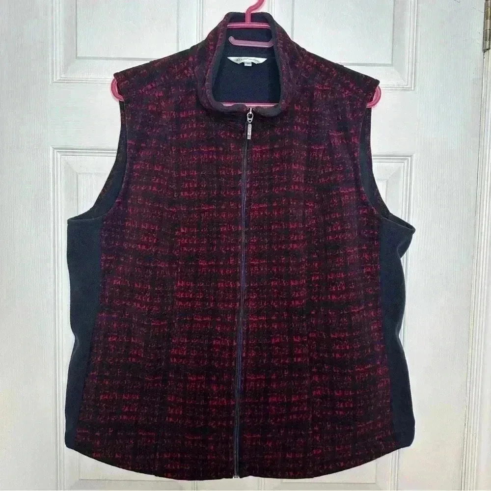 Northern Reflections Vest Fleece Red & Black  Size Extra Large